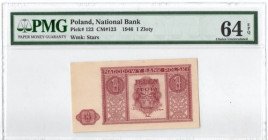 PRL, 1 złoty 1946 - PMG 64EPQ