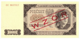 PRL, 500 złotych 1948 CC - WZÓR