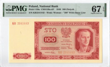 PRL, 100 złotych 1948 KR - PMG 67EPQ 2-MAX