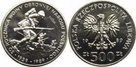 PRL, 500 złotych 1989 Wojna Obronna - Próba Ni