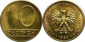 PRL, 10 złotych 1989 - Próba nakład 10 egz