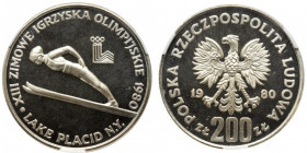 PRL, 200 złotych 1980 Lake Placid - GG PF68