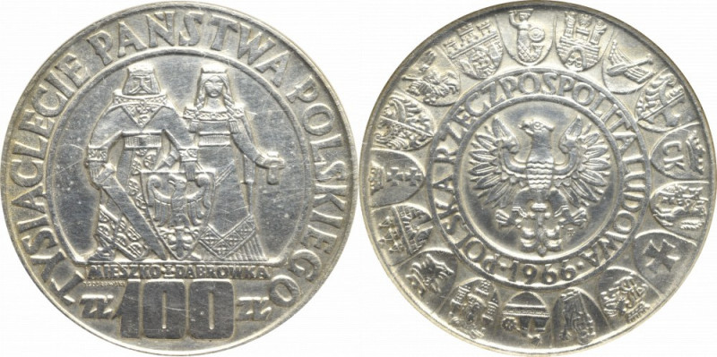 Peoples Republic of Poland, 100 zloty 1966 Piękny egzemplarz, dawniej umyty. Jed...