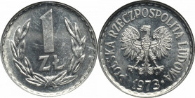 PRL, 1 złoty 1973 - NGC MS65 PL