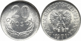 Peoples Republic of Poland, 20 groschen 1971 GCN MS68