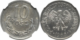PRL, 10 groszy 1966 - NGC MS64