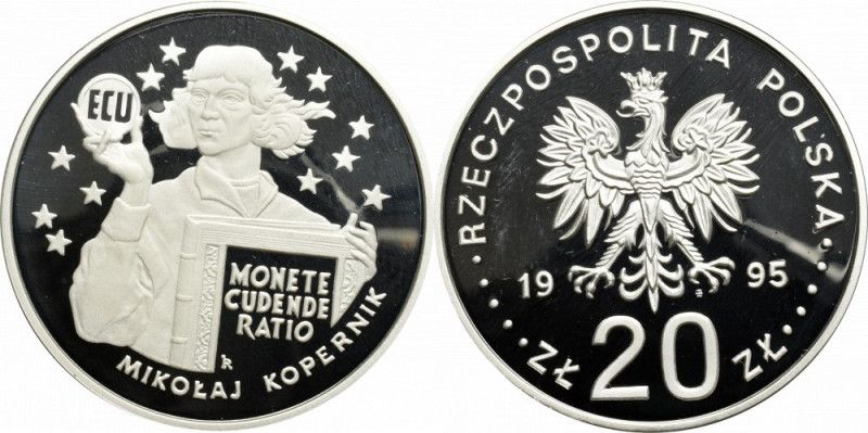 III RP, 20 złotych 1995 - Mikołaj Kopernik Menniczy egzemplarz. 
Grade: Proof ...