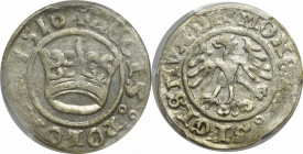 Sigismund I the Old, Halfgroat 1510, Cracow - PCGS AU58