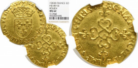 Henri III, Ecu d'or 1583, Rouen - NGC MS62 MAX R4