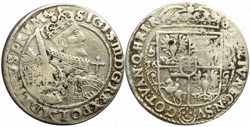 Sigismund III, 18 groschen 1622, Bromberg Ładny egzemplarz. Odmiana z końcówką l...