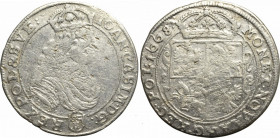 John II Casimir, 18 groschen 1668, Bromberg R2