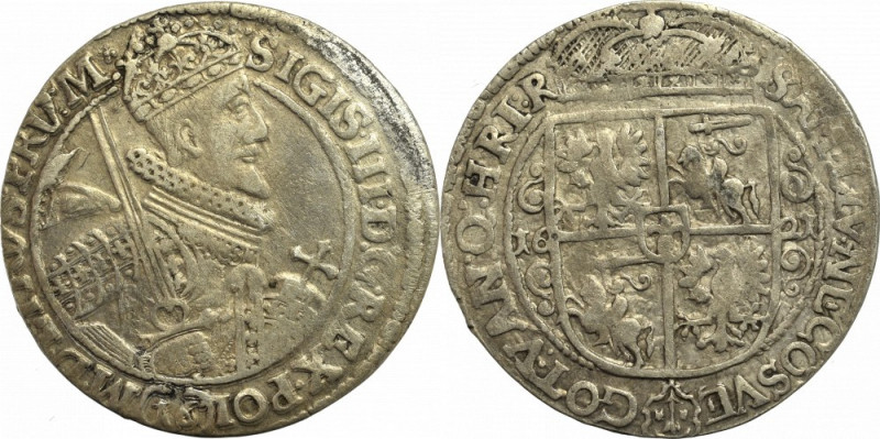 Sigismund III Vasa, 18 groschen 1621, Bromberg Ładny, czytelny egzemplarz. Odmia...