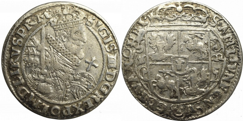 Sigismund III, 18 groschen 1622, Bromberg - PR M Ładny egzemplarz z patyną.

B...