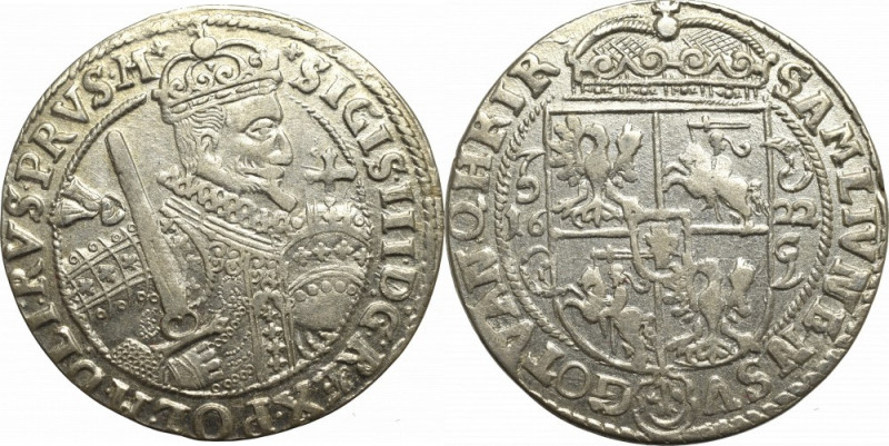 Sigismund III, 18 groschen 1622, Bromberg - PRVS M Piękny egzemplarz z połyskiem...