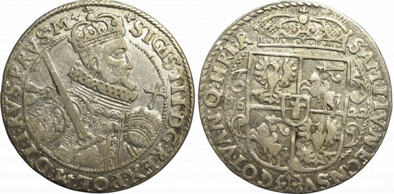 Sigismund III, 18 groschen 1622, Bromberg - PRVS M Bardzło ładny egzemplarz z po...