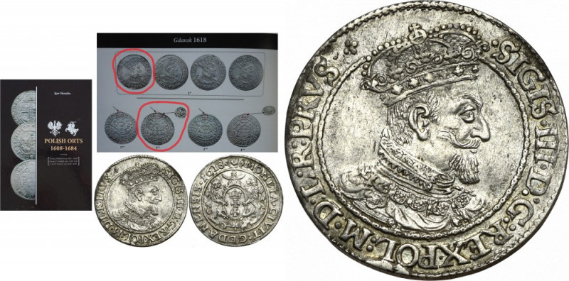 Sigismund III, 18 groschen 1618, Danzig Egzemplarz ilustrowany w katalogu Grende...