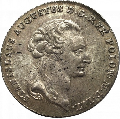 Stanislaus Augustus, Thaler 1794 Wyśmienity egzemplarz z minimalnymi wadami blac...