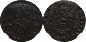 Stanislaus Augustus, Groschen 1768 G - NGC UNC
