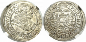 Schlesien under Habsburg, Leopold I, 6 kreuzer 1673, Breslau - NGC MS64
