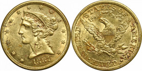 USA, 5 dollars 1881