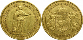 Hungary, Franz Joseph, 10 kronen 1892 KB, Kremnitz