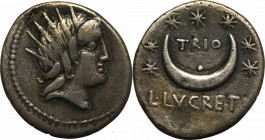Roman Republic, L. Lucretius Trio, Denarius