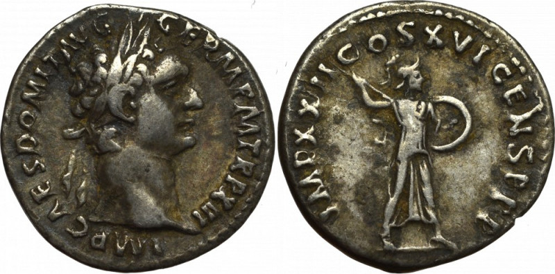 Roman Empire, Domitianus, Denarius Ładny egzemplarz rzadszej typologicznie emisj...