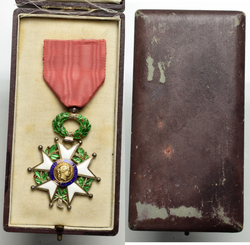 III Republic of France, Cavalier Cross of The Legion of Honor Ładnie zachowany e...