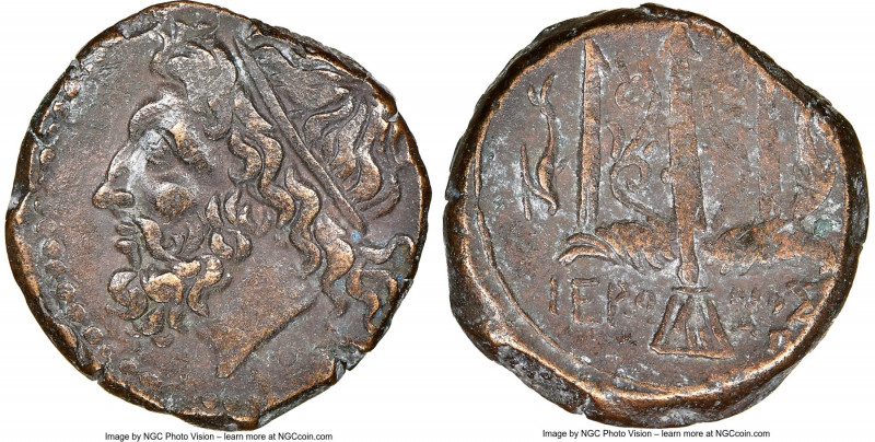 SICILY. Syracuse. Hieron II (ca. 275-215 BC). AE litra (19mm, 10h). NGC XF. Head...