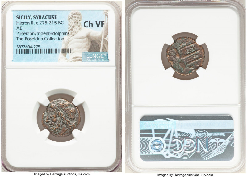 SICILY. Syracuse. Hieron II (ca. 275-215 BC). AE litra (18mm, 8h). NGC Choice VF...