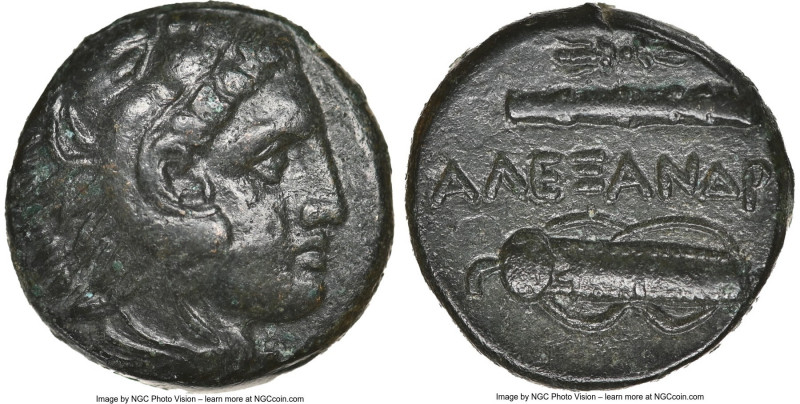 MACEDONIAN KINGDOM. Alexander III the Great (336-323 BC). AE unit (17mm, 1h). NG...