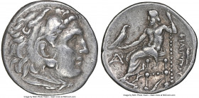 MACEDONIAN KINGDOM. Philip III Arrhidaeus (323-317 BC). AR drachm (18mm, 5h). NGC Choice VF. Lifetime issues of Abydus, ca. 323-317 BC. Head of Heracl...