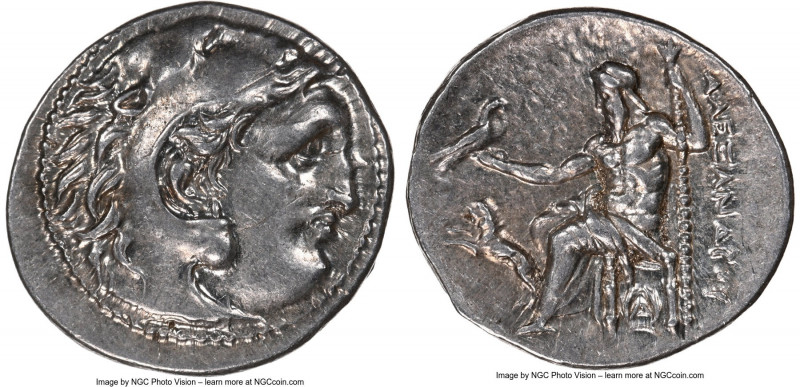 THRACIAN KINGDOM. Lysimachus (305-281 BC). AR drachm (19mm, 4.35 gm, 1h). NGC MS...