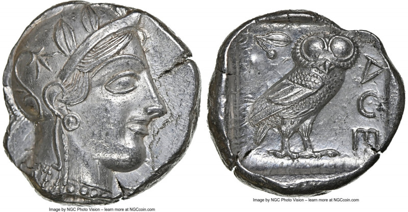 ATTICA. Athens. Ca. 440-404 BC. AR tetradrachm (25mm, 17.19 gm, 2h). NGC Choice ...