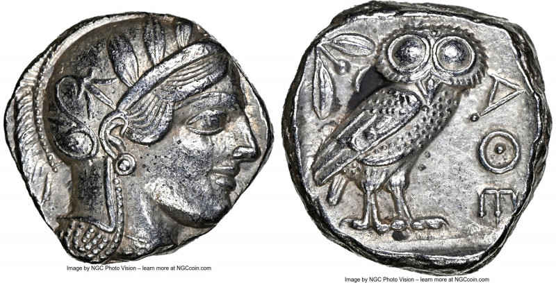 ATTICA. Athens. Ca. 440-404 BC. AR tetradrachm (24mm, 17.21 gm, 4h). NGC Choice ...