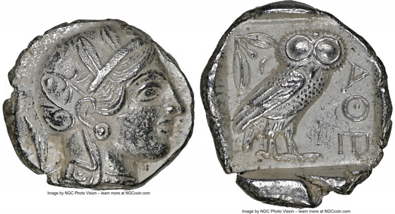ATTICA. Athens. Ca. 440-404 BC. AR tetradrachm (24mm, 17.03 gm, 9h). NGC Choice ...