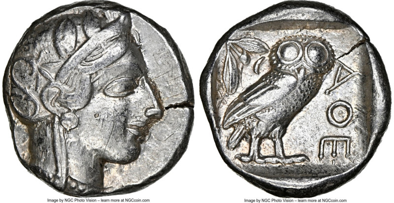 ATTICA. Athens. Ca. 440-404 BC. AR tetradrachm (23mm, 17.18 gm, 7h). NGC Choice ...