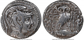 ATTICA. Athens. Ca. 2nd-1st centuries BC. AR tetradrachm (28mm, 16.48 gm, 12h). NGC VF 5/5 - 3/5. New style coinage, ca. 100-99 BC, Dositheus, Carias,...
