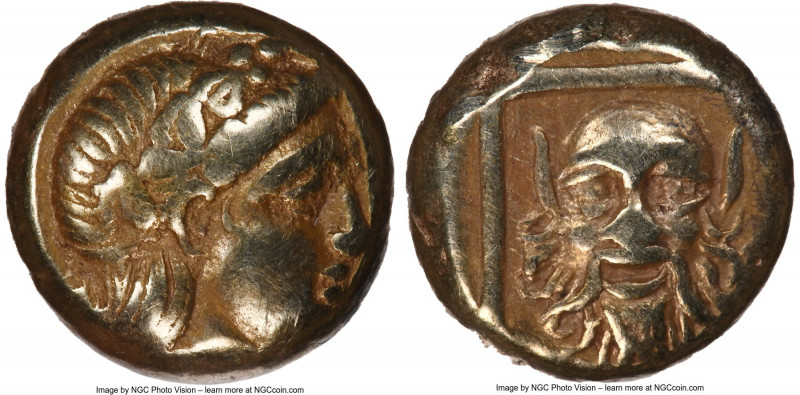 LESBOS. Mytilene. Ca. 377-326 BC. EL sixth-stater or hecte (9mm, 2.54 gm, 12h). ...
