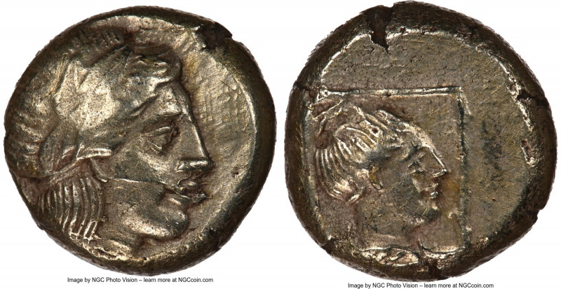 LESBOS. Mytilene. Ca. 377-326 BC. EL sixth-stater or hecte (10mm, 2.54 gm, 11h)....