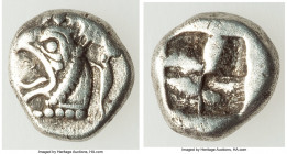 IONIA. Phocaea. Ca. late 6th century BC. AR hemidrachm (11mm, 1.61 gm). Choice Fine. Head of griffin left; seal behind / Quadripartite incuse square. ...