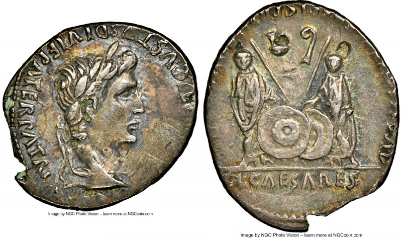 Augustus (27 BC-AD 14). AR/AE fourée denarius (20mm, 2.59 gm, 10h). NGC (photo-c...