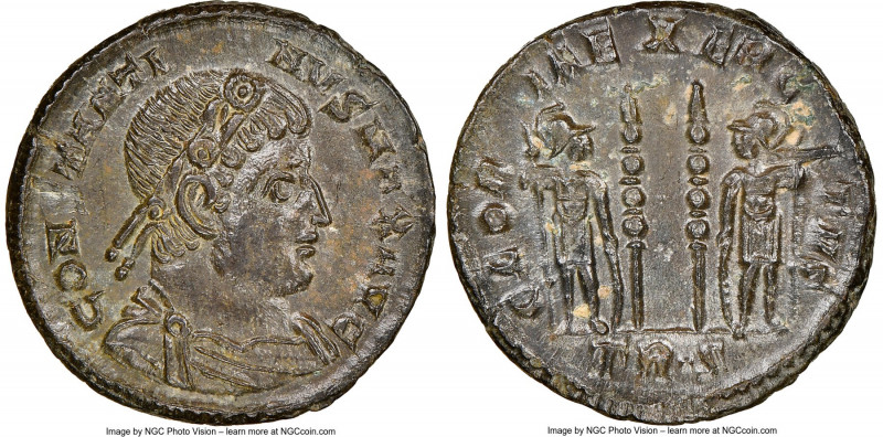 Constantine I the Great (AD 307-337). AE3/4 or BI nummus (16mm, 6h). NGC MS. Tri...