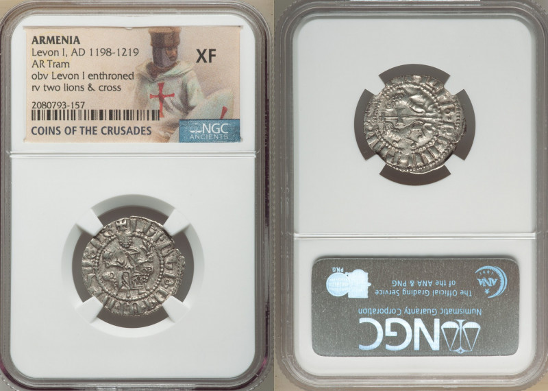 Cilician Armenia. Levon I 4-Piece Lot of Certified Trams ND (1198-1219) XF NGC, ...