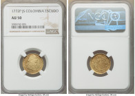 Charles III gold Escudo 1772 P-JS AU50 NGC, Popayan mint KM48.2.

HID09801242017

© 2022 Heritage Auctions | All Rights Reserved