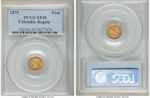 Republic gold Peso 1875 XF45 PCGS, Bogota mint, KM157.2. AGW 0.0467 oz. 

HID09801242017

© 2022 Heritage Auctions | All Rights Reserved