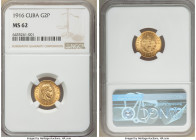 Republic gold 2 Pesos 1916 MS62 NGC, Philadelphia mint, KM17. Two year type. 

HID09801242017

© 2022 Heritage Auctions | All Rights Reserved