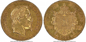 Napoleon III gold 100 Francs 1865-A AU Details (Cleaned) NGC, Paris mint, KM802.1. Mintage: 1,517. 

HID09801242017

© 2022 Heritage Auctions | Al...