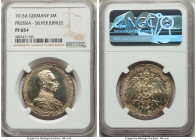 Prussia. Wilhelm II Proof 3 Mark 1913-A PR65+ NGC, Berlin mint, KM535. Mintage: 6,000. 25th year of reign. 

HID09801242017

© 2022 Heritage Aucti...