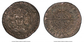 Henry VI (1st Reign, 1422-1461) Groat ND (1430-1431) AU55 PCGS, Calais mint, Plain Cross mm, Rosette-mascle issue, S-1859. Includes dealer/collector t...